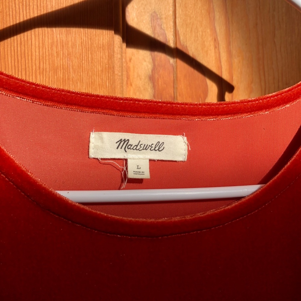 Madewell Women’s Flowy Velvet Blouse size large - Picture 2 of 3